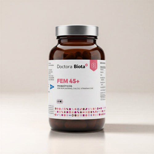 FEM45+ Probióticos con isoflavonas, calcio, vitaminas D+E