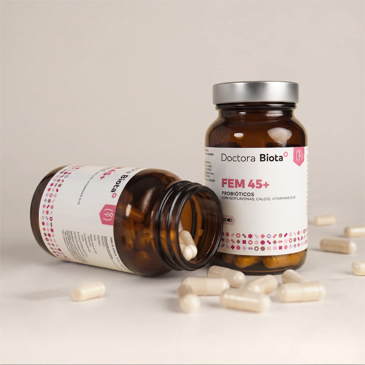 FEM45+ Probióticos con isoflavonas, calcio, vitaminas D+E